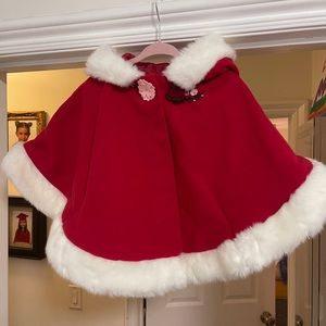 Little girls adorable winter cape